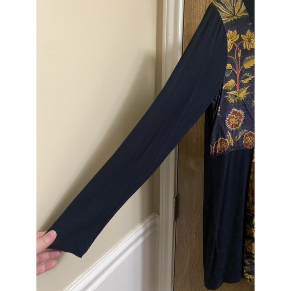 Soft Surroundings Blouse Womens S BLack Multicolor Pattern Embroidered Patchwork - Picture 9 of 11